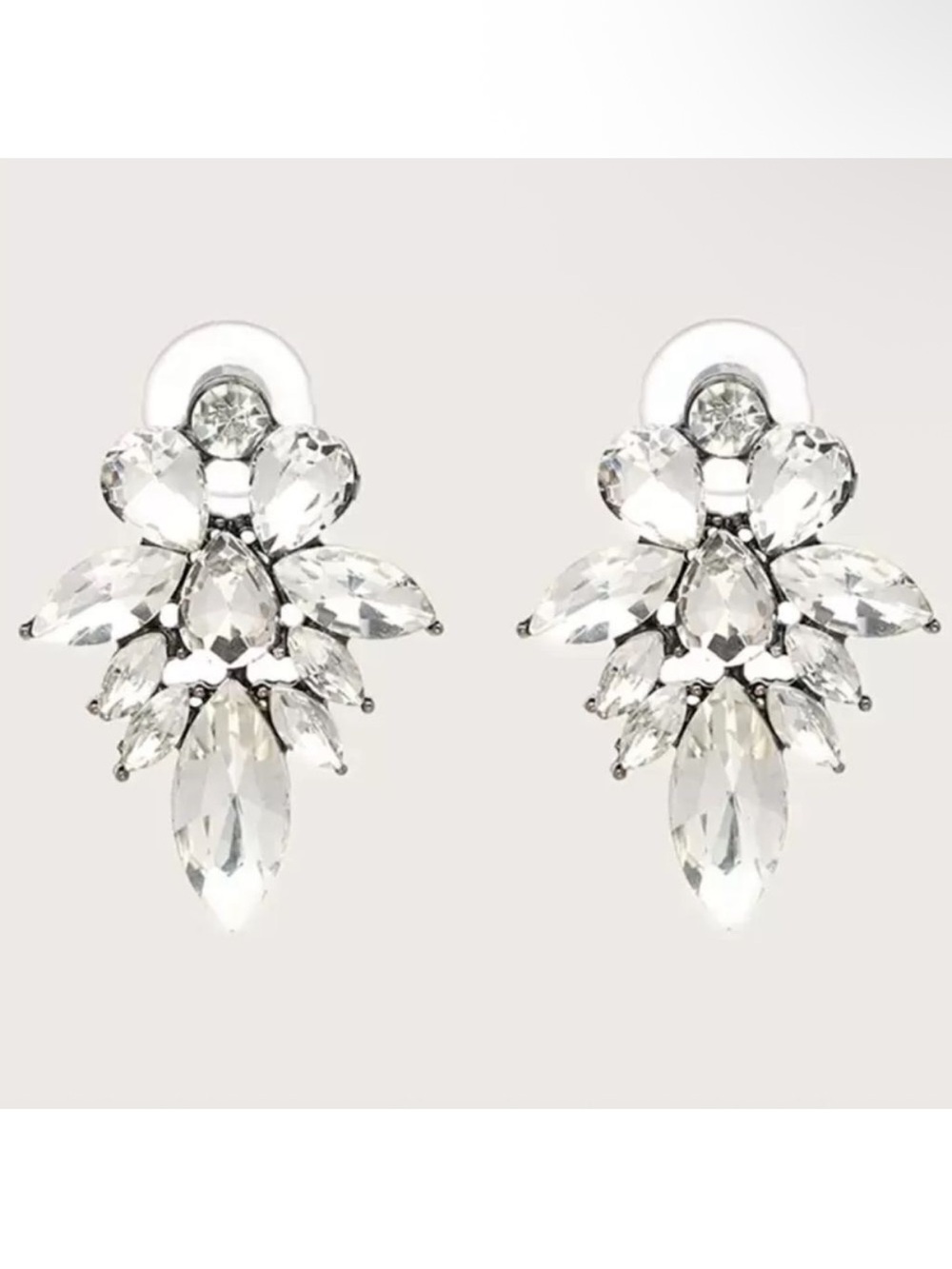 Silver-Tone Cluster stud Earrings A118